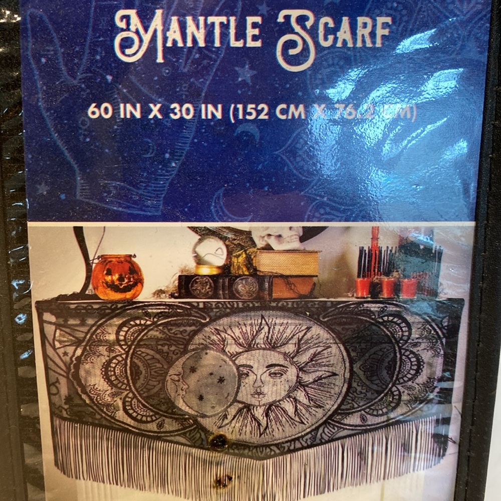 NWT Black Lace Mantle Scarf